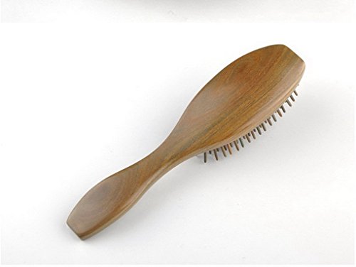 ACMEDE Haarbürste Holzkamm Holzbürste aus Grün Sandelholz,keine statische und handgemachte Kamm,22 x 6cm - 2