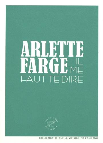 Il me faut te dire