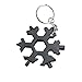 Produktbild TAOtTAO Multi-Tool-Kombination kleine tragbare Outdoor-Schneeflocke Schlüsselring Snow Keychain Tools Schneeflocke Form Schlüssel Schlüsselbund Multifunktions-Gadget (G(Geschenk-Schlüsselanhänger))