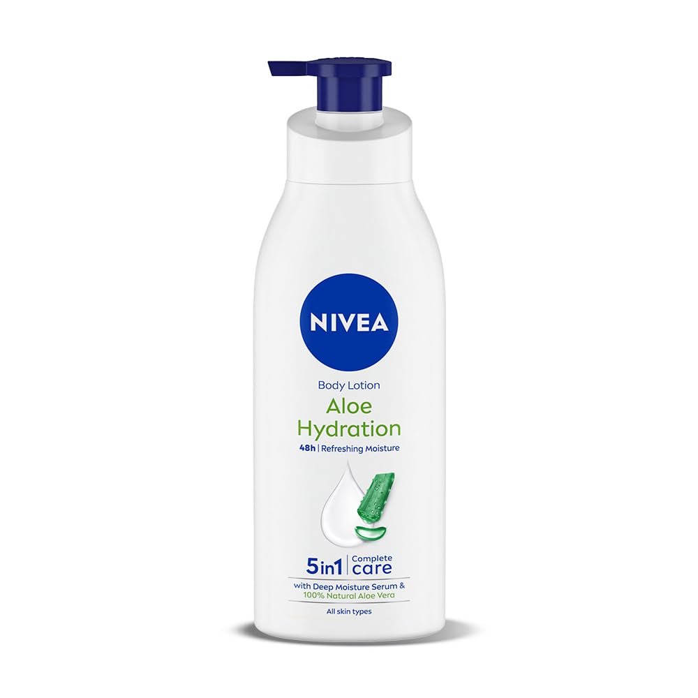 NIVEA Aloe Hydration Body Lotion 400 ml | 48 H Moisturization | Refreshing Hydration | Non Sticky Feel | With Goodness of Alo