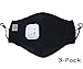 Produktbild 3 Set Erwachsene Staubschutz, Mundschutz, Outdoor Staub Maske Anti PM2.5 waschbar Anti Fog Anti Dust Gesicht Mund Warm Maske Antibakterielle Aktivkohle