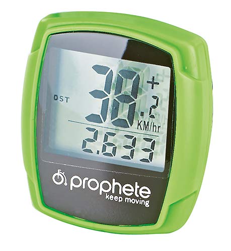 Preisvergleich Produktbild Prophete Fahrradcomputer mit 9 Funktionen grün M