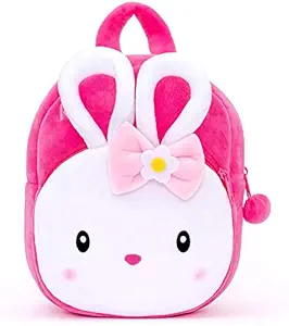 blue tree Kids Cute Plush Animal Cartoon Mini Travel Backpack, Pink, 1-6 Years (Konggi Rabbit)