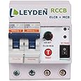 LEYDEN® Single Phase 2 Pole Modular ELCB, RCCB, ISI Marked 32A MCB with High Voltage, Overload Protection, Current 3 to 30 Ma (Shock Guard)