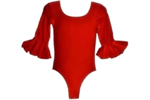 FLAMIFEEL Body rojo chica para flamenco y baile