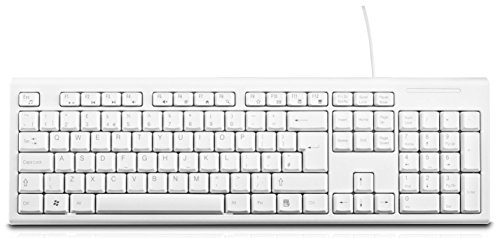 V7 KU100UKWHT Standard Tastatur (Englisch, UK, English, USB, Media-Hot-Keys) weiß