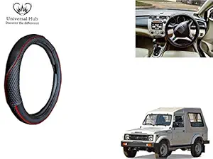 Universal Hub Car Steering Wheel Cover (Black Crock) for Gypsy