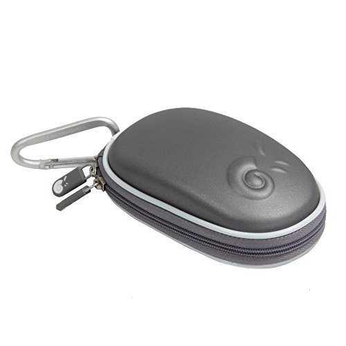 Hermitshell Travel Hart EVA Lagerung Tasche Schutz hülle Etui Tragetasche Beutel Compact Größen und karabiner für Apple Magic Mouse Maus I und II 2nd Gen und Karabiner Grau