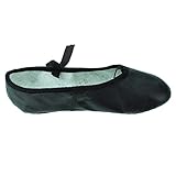 Zapatillas de ballet de piel de suela completa Starlite - Negro - Tamaño 38