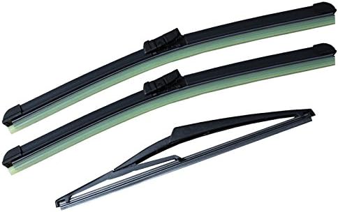 ACP Exact Specific Fit Front &amp; Rear Wiper Blades Window Windscreen Service Set