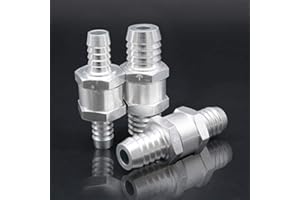 YUAAOH Lot de 2 14mm Clapets de Non-Retour, Valve Anti Retour Carburant, Clapet Anti Retour Filtre a Gasoil en Aluminium à Sens Unique pour Essence Systèmes de Carburant à Basse Pression (14mm)