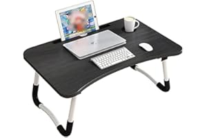 SMALLRUN Mesa Ordenador Portátil Multifunción Mesa de Ordenador portátil para Cama y sofá Soporte para Ordenador portátil (Negro Soporte)