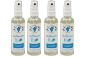 WcWunder WC Pure Toilettenduft, Toilettenparfüm, Geruchsblocker PET-Flasche (Meeresbrise, 4 x 100ml)