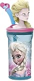 Perfecto para los niños Disney 55766/DFR de 9035 - Frozen 3D - Vaso con Pajita