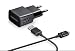 Produktbild Maison Reise USB-Kabel für Samsung i9500 Galaxy S4 Eta-U90Ebe für Galaxy Tab3 10.1 P5200, Farbe schwarz-Bulk