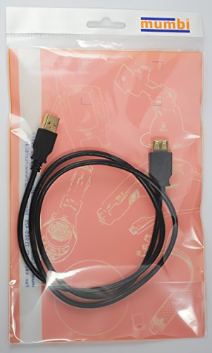 mumbi USB Verlängerung – USB 2.0 Verlängerungskabel A/A 2 Meter / USB A Stecker an USB A Kupplung - 7