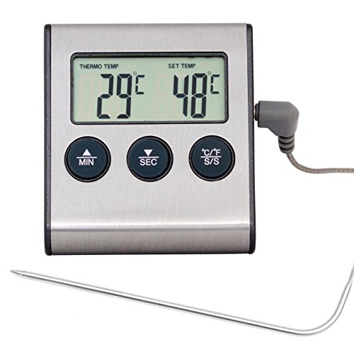 Lantelme 2153, Digital Backofenthermometer mit Fühler / Hitzebeständig bis 250°C, mit Alarm- und Timerfunktionen - 7