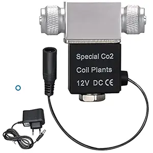 Solenoid Valve for Aquarium CO2 System Regulator DC 12V Output Connect 4 * 6mm Tube or Bubble Counter Double Head Noiseless Low Temperature Version