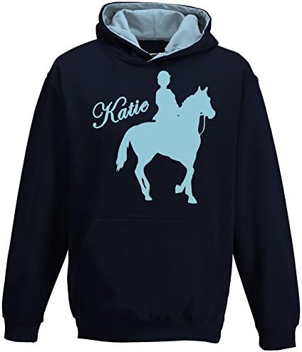 Luvponies Off for A Hack Horse Riding Two-Tone Hoody for Teens | Winter Wear Girls Hoodie | Soft, Warm, and Comfortable | Gift for a Horse Enthusiast/Lover