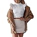 Produktbild Sannysis Damen Pullover Herbst Winter Elegant Plüschmantel Kapuzen-Flauschiger Mantel Winterjacke Cardigan Mantel Outwear Pullover
