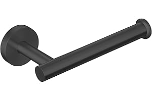 MARKCCO Support de Papier Toilette, Support Mural à vis pour Salle de Bain, Cuisine, Toilettes, Design Moderne, Peut contenir des Rouleaux de Papier Toilette, Acier Inoxydable, Noir