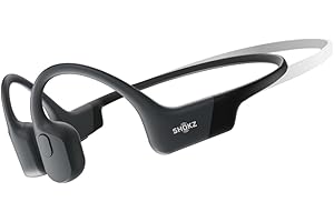 SHOKZ OpenRun Mini Auriculares conducción ósea, Open-Ear Auriculares Deportivos inalámbricos con Bluetooth, micrófono, Auriculares de oído Abierto Resistentes al Agua IP67 para Correr, USB-C, Negro