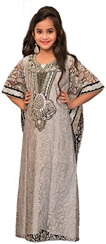 Kolkozy Fashion Kid's Handmade Designer Kaftan For Girl Size 7-8 Years