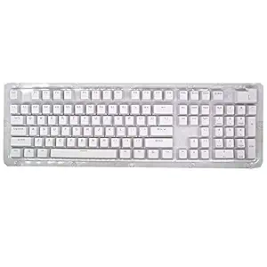 Decdeal 104 Keys Two-Color Injection Molding PBT Keycap Set OEM Profile for Mechanical Keyboard White(Only Keycaps)