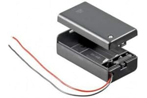 PerfectHD Batteriehalter - 1 x 9V - mit EIN- und Ausschalter - 1 Stück - schwarz