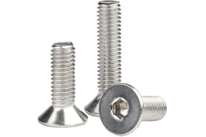 ORANXIN M3 x 5mm 50 Pcs Bulloni a testa svasata Acciaio inossidabile 304 Esagonale Tappo presa Vite Testa piatta Bulloni a brugola Viti a macchina