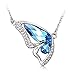 Shining Diva Platinum Plated Crystal Butterfly Necklace for Women RS.349.00