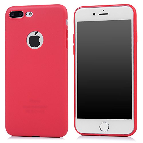 3x Funda iPhone 7 Plus  Carcasa Silicona Gel - Mavis s Diary Mate Case Ultra Delgado TPU Goma Flexible Cover Protectora para iPhone 7 Plus 5 5  - Rojo  Rosa claro  Verde menta