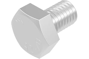 SECCARO Viti a testa esagonale, M6 x 8 mm, in acciaio inox V2A VA A2, DIN 933/ISO 4017, esagonali esterni, 20 pezzi