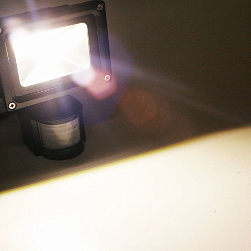 SAILUN 2x10W LED SMD Strahler Fluter Außen Flutlicht Strahler mit PIR Bewegungsmelder Fluter Wasserdicht IP65 Aluminiumkörper Schwarz Warmweiß - 7