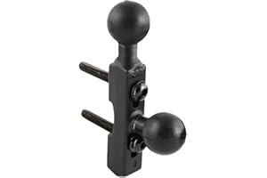 RAM MOUNTS RAM-B-309-6 Motorcycle Handlebar Base with Two 1" Balls