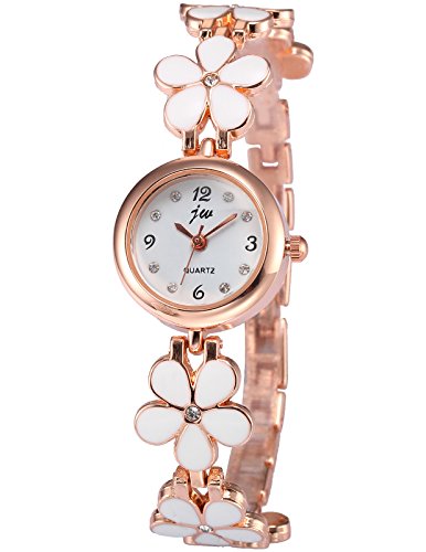 AMPM24 Damen Frauen Analog Quarzuhr Blumen Armreif Design Armbanduhr WAA793