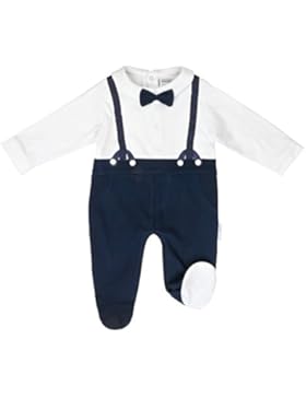 anja-wendt Onesie Body Baby grau weiß festlich Feier reine Baumwolle O15