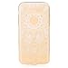 Produktbild MUTOUREN Samsung Galaxy A7 (2017) TPU Hülle Schutzhülle Crystal Case Durchsichtig Klar Silikon Transparent Ultradünne Weich Gel Hinten Rückdeckel Kratzfeste Federung Etui Bumper-Blumen Weiß