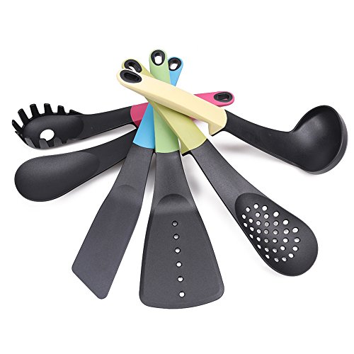 iMing Set de 6 piezas de espátula de poliamida de silicona utensilios de cocina