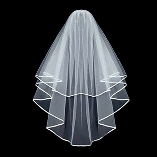 GZHOUSE Hen Night Party weiße Hochzeitsschleier mit Kamm, Hochzeit Braut-Accessoires