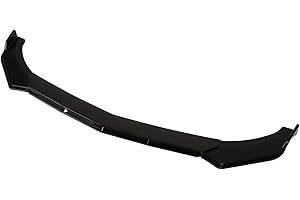 BAOK Diffuseur de Pare-chocs Avant, Kit de Corps de Lèvre de Pare-chocs Résistant à l'abrasion Universel pour Voitures (Noir brillant)