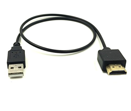 maxhood USB zu HDMI Konverter Kabel, USB 2.0 Typ A Stecker auf Golden vergoldet HDMI Stecker Ladekabel 50 cm - 4