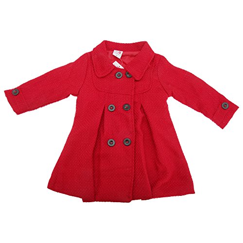 Baby/Toddler Girls Double Breasted Trenchcoat/Jacket (3 years) (Red)