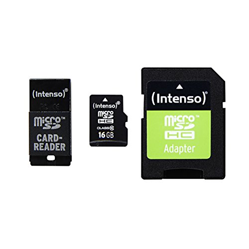 Intenso Class 10 micro SDHC 16GB Speicherkarte inkl. SD und USB Adapter schwarz - 2