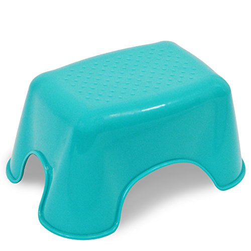 KIDS STEP STOOL STURDY BATHROOM HOME TOILET MULTI PURPOSE PLASTIC CHILDREN STOOL Fusion(TM) (Turquoise)