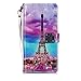 Produktbild Homikon PU Leder Hülle 3D Bunte Bling Glitzer Schutzhülle Brieftasche Ledertasche Handyhülle mit Kartensteckplatz Ständer Klapphülle Flip Case Cover Kompatibel mit Samsung Galaxy Note 10 Plus - Turm