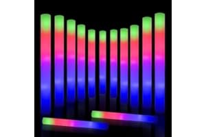 YQXTOOEL 58pcs Giant Glow Foam Sticks,Foam Glow Sticks for Wedding,Light up Batons,3 Multi-modes Color Flashing Wand for Party Supplies Kids Party,Birthday,Weddings,Gifts for Kids