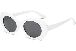 YAMEIZE Occhiali da Sole Ovali Vintage - per Donna Uomo Protezione UV400 Occhiali da Sole Rotondi Eleganti Retrò