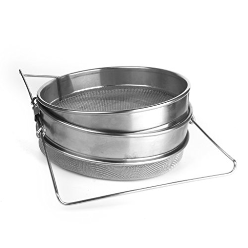 Edelstahl Bienenzucht Doppel Honig Sieb Filter Einstellen Bienenhaus Ausstattung - 9