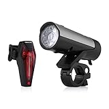 Poweradd StVZO zugelassen LED Fahrradlicht Set inkl. Frontlichter und Rücklicht